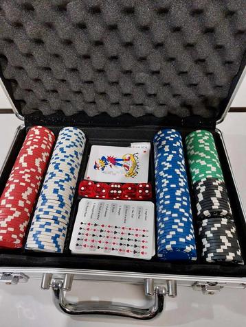 Pokerset in koffer met extra jetons