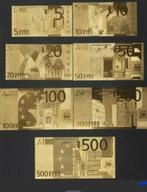 Vergoulde bankbiljetten Euro UNC set, Postzegels en Munten, Bankbiljetten | Europa | Eurobiljetten, Setje, 20 euro, Ophalen of Verzenden