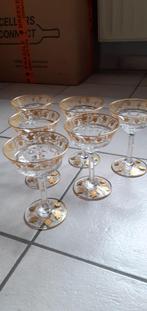 6 verres grave d'or coupe champagne val saint lambert 1926, Ophalen of Verzenden