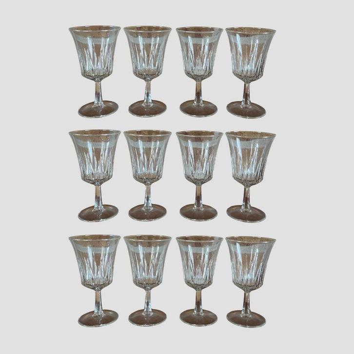 Luminarc set van 12 voetglazen, Antiek en Kunst, Antiek | Glaswerk en Kristal, Ophalen