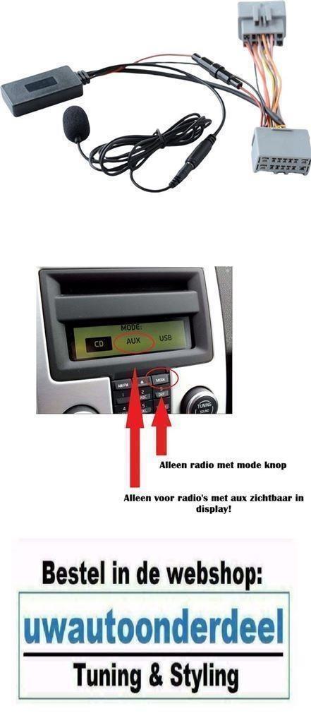 Bluetooth Adapter Voor Volvo V70 Carkit Streaming Muziek Aux, Auto diversen, Tuning en Styling, Verzenden