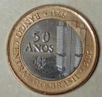 munt Brazilie 1 real 2015 : 50e verjaardag - Centrale Bank, Postzegels en Munten, Ophalen of Verzenden