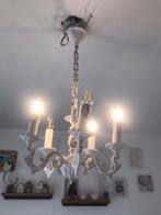 Lustre shabby avec six bras fonctionne parfaitement, Gebruikt, Glas