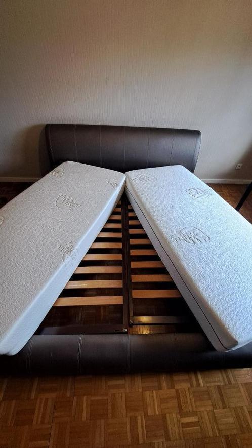 Luxe tweepersoonsbed, Huis en Inrichting, Slaapkamer | Bedden, Zo goed als nieuw, Tweepersoons, Overige maten, Overige maten, Stof