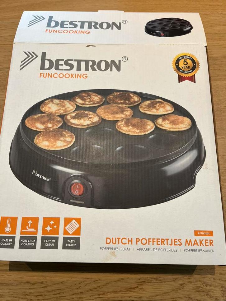 Bestron poffertjes maker APFM700Z, Elektronische apparatuur, Wafelijzers, Nieuw, Ophalen of Verzenden