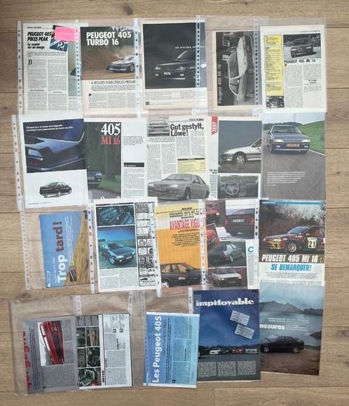 PEUGEOT 405 MI16 - ARTIKELS, Boeken, Auto's | Folders en Tijdschriften, Peugeot, Ophalen of Verzenden