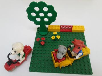 Heel oude LEGO Fabuland diertjes + toebehoren, 12 stukjes beschikbaar voor biedingen