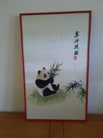 Pandabeer op zijde, Huis en Inrichting, Woonaccessoires | Schilderijen, Tekeningen en Foto's, Ophalen of Verzenden, Zo goed als nieuw