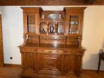 Grote massief eiken buffetkast – rijk houtsnijwerk, Antiek en Kunst, Ophalen