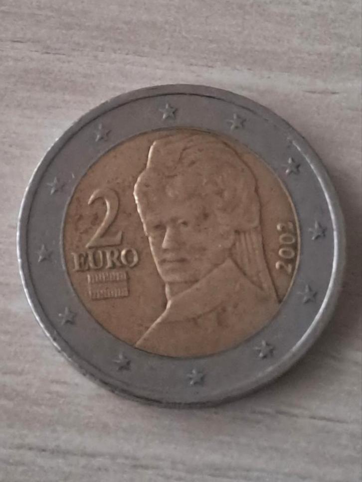 2 euromunt Oostenrijk 2002 Bertha von Suttner, Postzegels en Munten, Munten | Europa | Euromunten, Oostenrijk, Ophalen of Verzenden