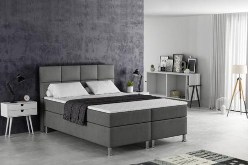 Boxspring Napoli Met Opbergruimte, Huis en Inrichting, Slaapkamer | Boxsprings, Nieuw, Overige maten, 200 cm, Tweepersoons, Grijs