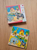 Puzzle en bois Jungle colorée - Djeco, Enlèvement, Utilisé, 6 mois à 2 ans, Moins de 10 pièces