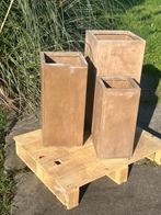 Clayfibre plantenbak 34x34x70, Ophalen, Minder dan 60 cm, Vierkant, Nieuw