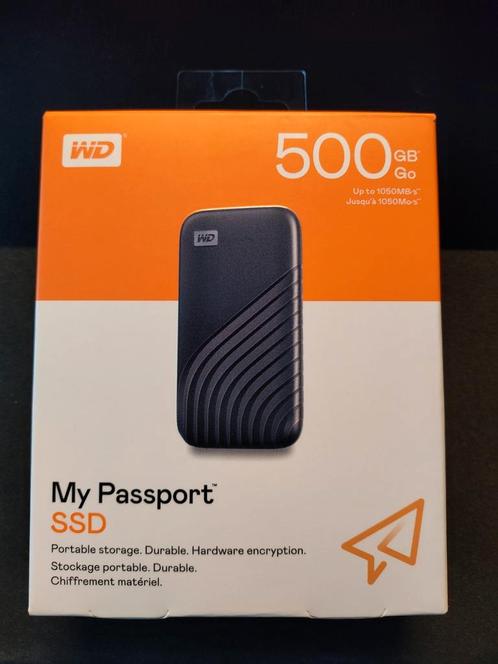 Western Digital My Passport SSD 500GB Go 1050MB/s, Computers en Software, Harde schijven, Zo goed als nieuw, Laptop, Extern, SSD