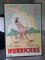 1950s Hurricane Bicycle Poster 80x60 cm, Verzamelen, Ophalen, Gebruikt