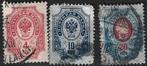 3 Postzegels Rusland [1857-1917] 1904 Keizerlijk wapenschild, Ophalen of Verzenden, Gestempeld