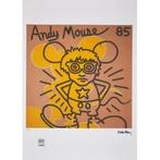 Keith Haring - Andy Mouse 85, Antiquités & Art, Art | Lithographies & Sérigraphies, Enlèvement ou Envoi
