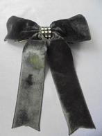 Épingle à cheveux/noeud vintage en velours noir 1970, Épingle à cheveux, Utilisé, Enlèvement ou Envoi
