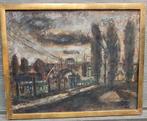 Huile sur panneau chemin de fer signe David Pirotte, Antiquités & Art, Art | Peinture | Classique, Enlèvement