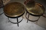 koperen bijzettafels, Ophalen