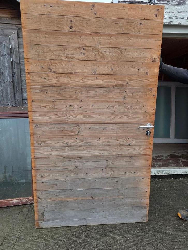 buitendeur en ramen, Doe-het-zelf en Bouw, Deuren en Vliegenramen, Gebruikt, Buitendeur, 200 tot 215 cm, 100 tot 120 cm, Hout