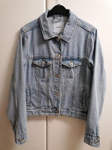 Lichtblauw jeansvestje met kraag, maat 42 beschikbaar voor biedingen