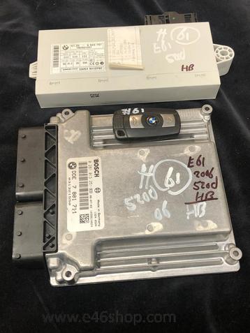 ECU DDE CAS SLEUTEL BMW E60 E61 520D HANDBAK OE  7801711 beschikbaar voor biedingen