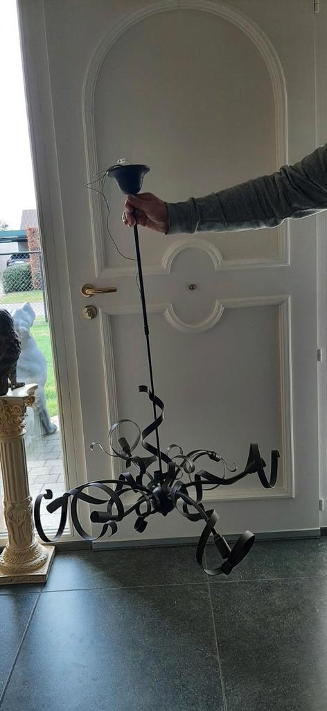 2 lusters kan voor hoge plafonds en hal., Huis en Inrichting, Lampen | Kroonluchters, Gebruikt, Ophalen