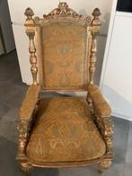 Prachtige koningstroon ! 18e/19e eeuws !, Antiek en Kunst, Kunst | Beelden en Houtsnijwerken, Ophalen