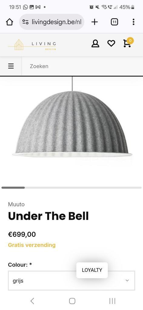 Muuto - Under The Bell hanglamp
De Under The Bell Hanglamp,, Huis en Inrichting, Lampen | Lampenkappen, Nieuw, Ophalen