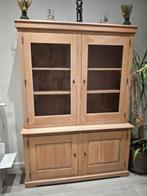 eikenhouten vitrinekast, Huis en Inrichting, Ophalen, 100 tot 150 cm, Eikenhout, Landelijk