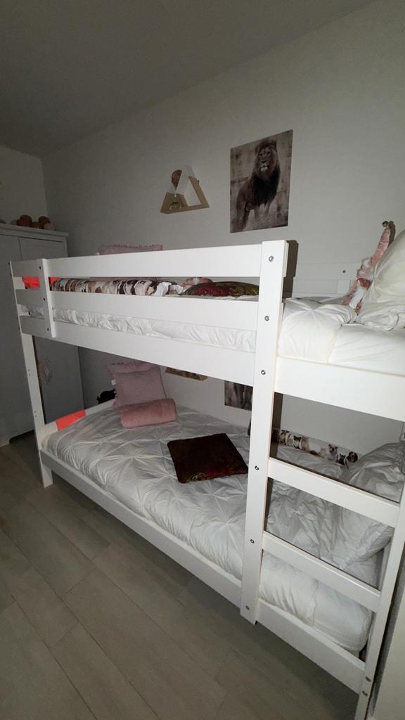 Stapelbed  – bijna nieuw – inclusief matrassen & overtrekken, Kinderen en Baby's, Kinderkamer | Stapelbedden en Hoogslapers, Zo goed als nieuw