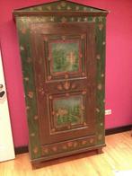 AUTHENTIEKE HANDGESCHILDERDE KLEDING KAST (gesloten) UNIEK, Antiek en Kunst, Curiosa en Brocante, Ophalen