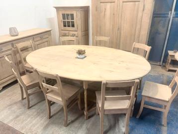 ️ Complete eetkamer Aerogommée — ruw eikenhout  beschikbaar voor biedingen