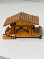 Vintage Zwitsers Houten Chalet Juwelendoos Handgemaakt 1960, Ophalen of Verzenden