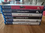PS4 games - just dance 2015-2017, 2019 - Let's sing 2016/17, Games en Spelcomputers, Ophalen, Zo goed als nieuw, Muziek