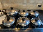 Originele rena ware set 6 stuks, Huis en Inrichting, Keuken | Potten en Pannen, Ophalen, Inox, Keramische plaat, Pannenset