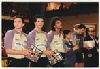 Foto: beroemdheden, tafeltennissers (? ) Jean-Michel SAIVE, Verzamelen, Foto's en Prenten, Verzenden, Zo goed als nieuw, Overige onderwerpen