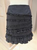 Nieuwe zwarte InWear rok met krijtstreep, mt 36/38, Inwear, Verzenden, Nieuw, Zwart