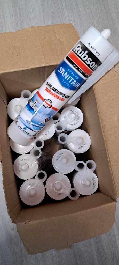 12 Cartouches de silicone blanc, Doe-het-zelf en Bouw, Overige Doe-Het-Zelf en Bouw, Nieuw, Ophalen