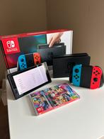 Nintendo Switch V1 met Mario Kart 8 Deluxe, Games en Spelcomputers, Spelcomputers | Nintendo Switch, Ophalen, Gebruikt, Met games