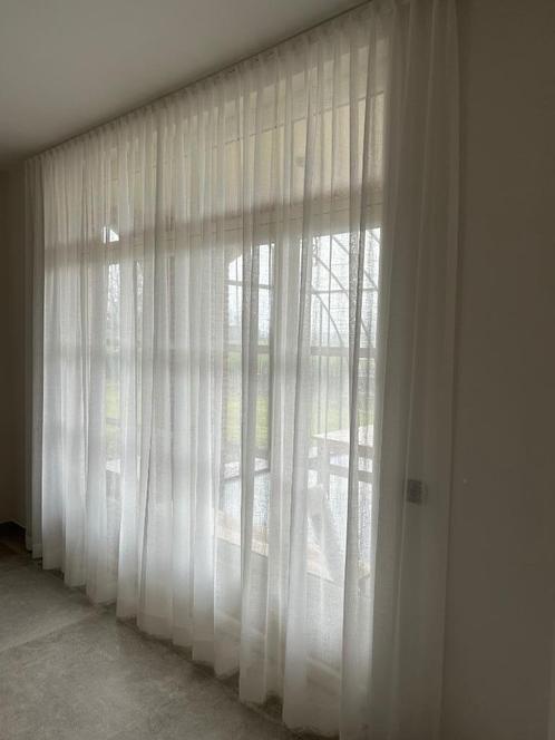 Glasgordijnen, Huis en Inrichting, Stoffering | Gordijnen en Lamellen, Zo goed als nieuw, 200 cm of meer, Wit, Ophalen