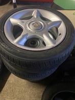 Jantes Mini Cooper 16 pouces 2 bons pneus voir photos en 4 t, Enlèvement, 16 pouces, Pneu(s)