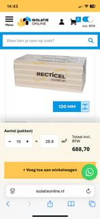 Nieuwe Pur Isolatie 120mm recticel, Doe-het-zelf en Bouw, Ophalen, Zo goed als nieuw