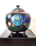 Cloisonne Emaille Koro pot met deksel., Ophalen of Verzenden