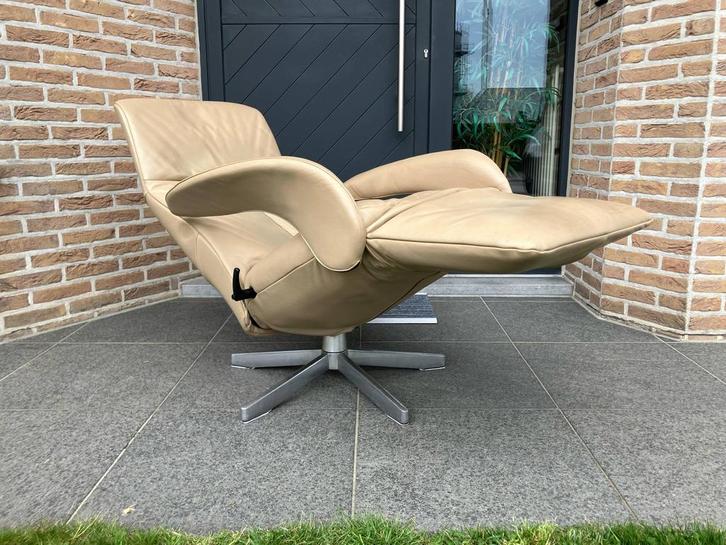 Jori Symphony Beige leder, Medi, monomove relax, Huis en Inrichting, Fauteuils, Ophalen of Verzenden