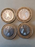 4 munten van 1€ van Duitsland zie beschrijving, Ophalen of Verzenden, Duitsland, Overige waardes, Setje