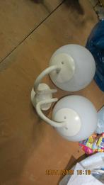 Lampe murale double avec boule de verre (à partir de 1980), Enlèvement ou Envoi, Comme neuf, Verre, Uit periode rond 1980