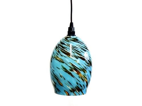hanglamp exotisch glazen druppel, Huis en Inrichting, Lampen | Hanglampen, Zo goed als nieuw, Minder dan 50 cm, Glas, Overige materialen