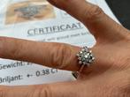 Ring in 18 karaat goud met briljanten, Handtassen en Accessoires, Ringen, Ophalen, Zo goed als nieuw, Wit, Goud